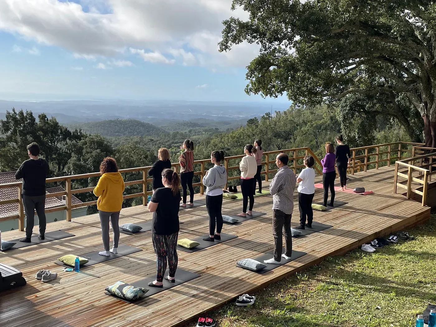 Yoga on the deck