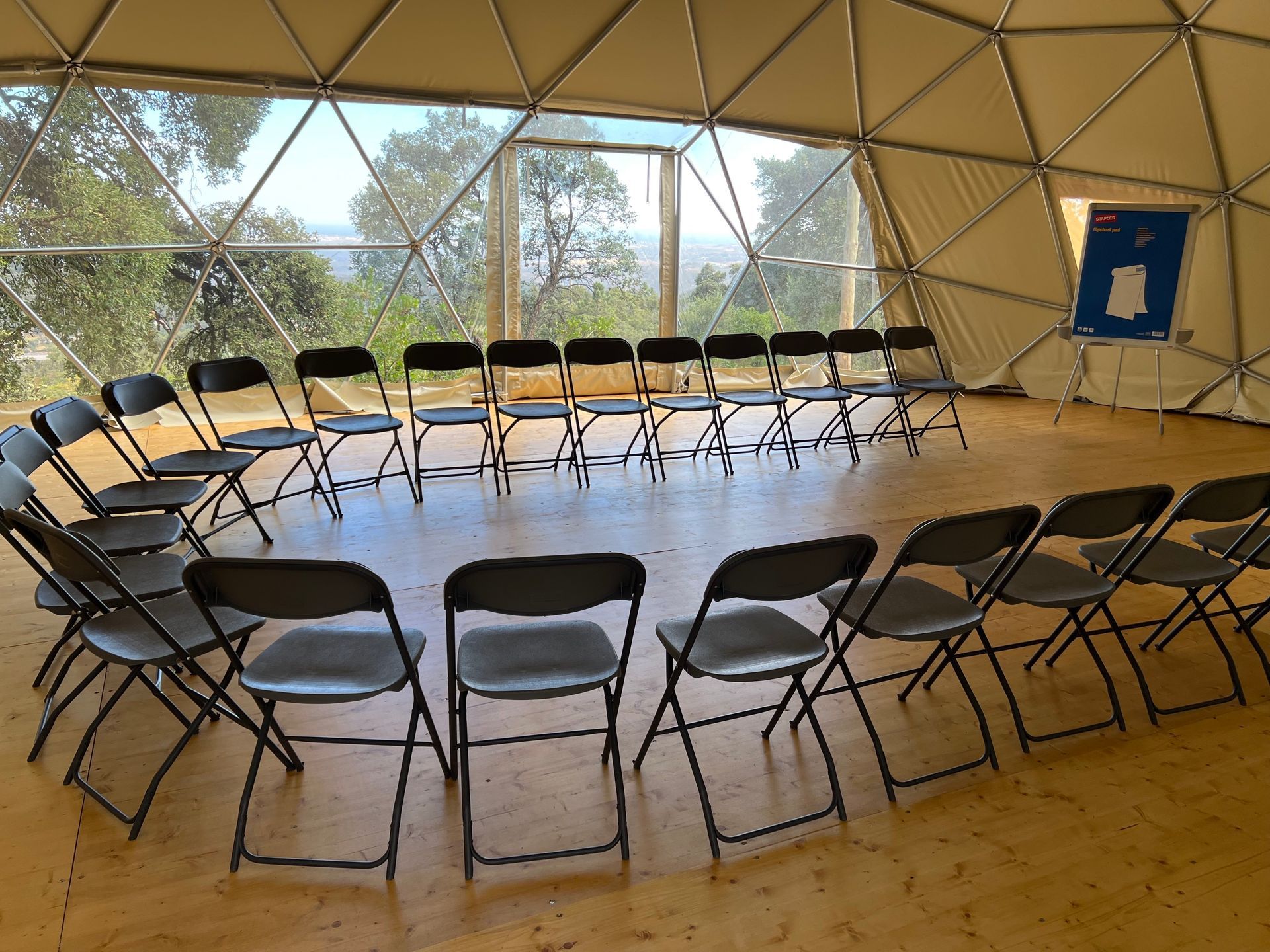 Dome with meeting setup