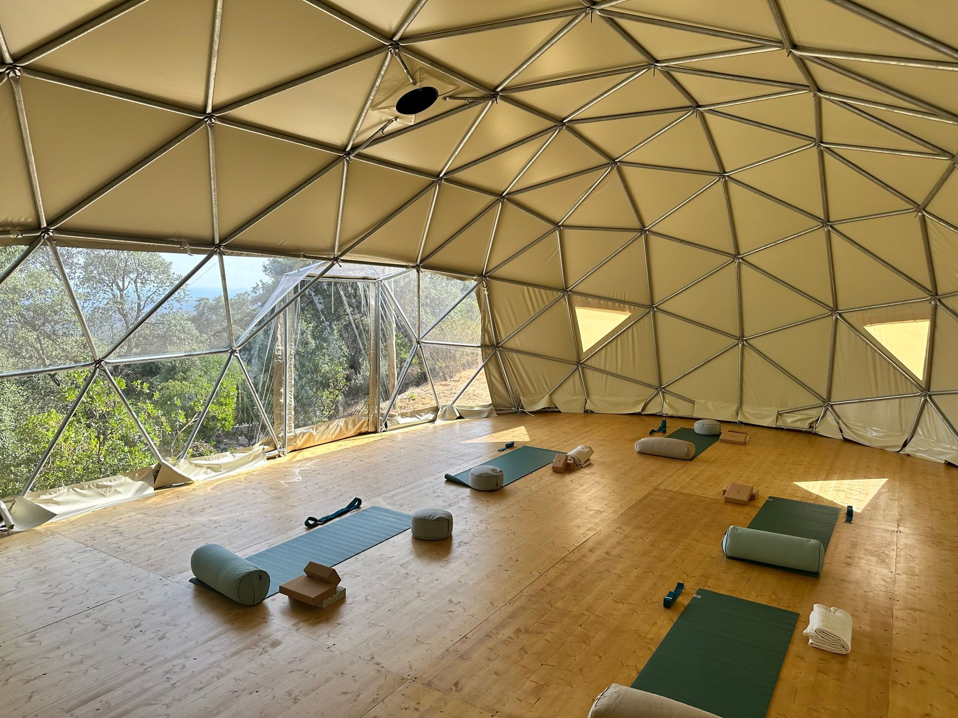The dome is ready for yoga