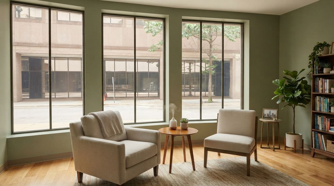 Holistic counseling session room in Dallas, TX