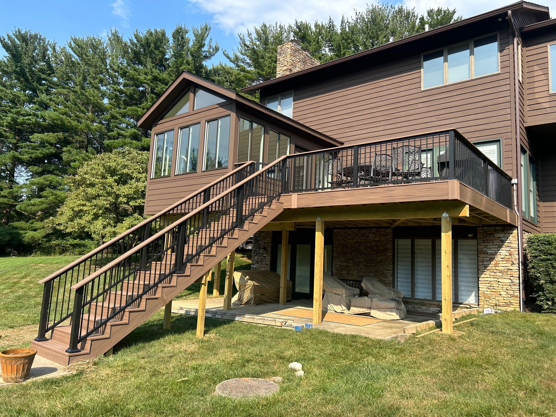 Large Custom deck installed by DreamAway Exterior in Lancaster County, PA