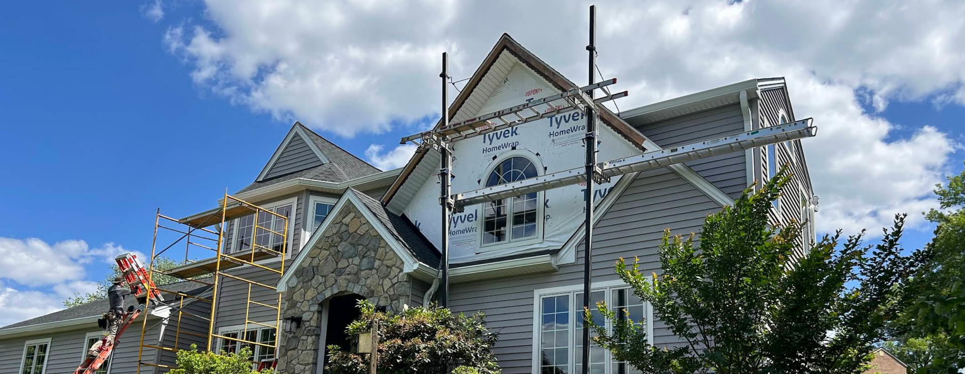 Home stucco remediation on a house in Chester County, PA