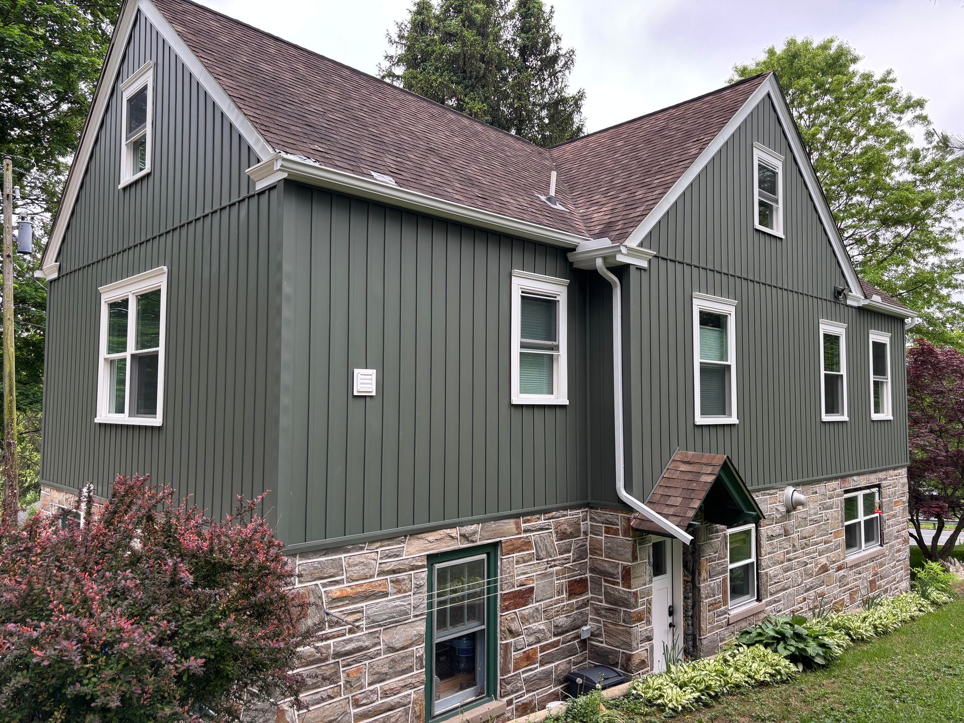 Board and Batten Fiber Cement Siding on a Home in Chester County, PA