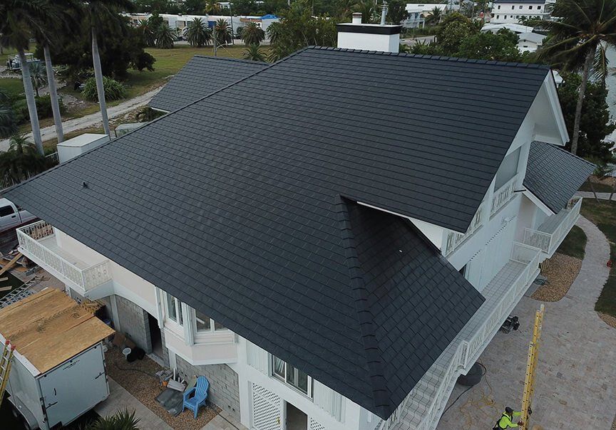 Islamorada Florida Keys Black Interlock Slate Metal Roofing System
