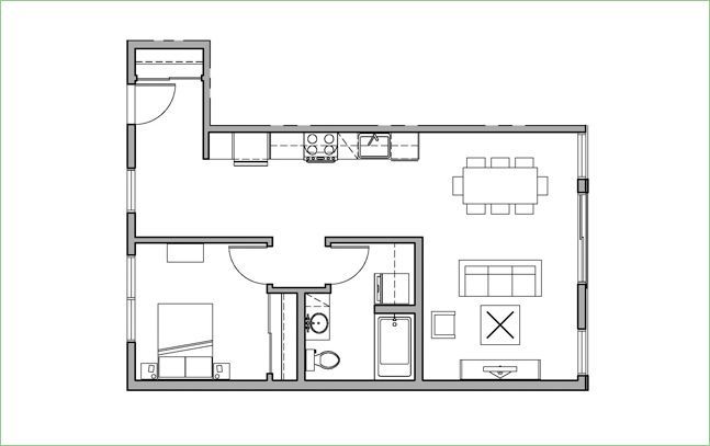 map of 1+Bedroom+712+Square+Feet+H20