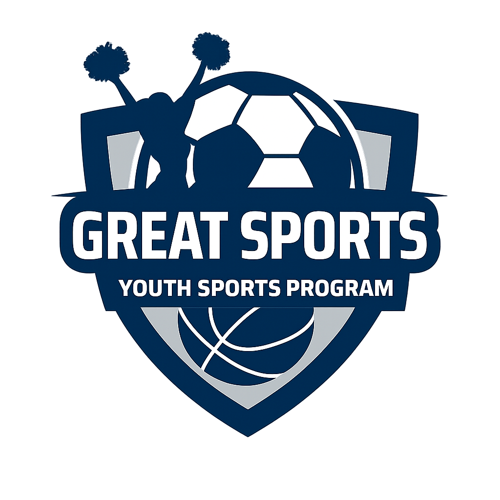 Great Sports logo featuring bold athletic lettering representing youth sports and community programs.