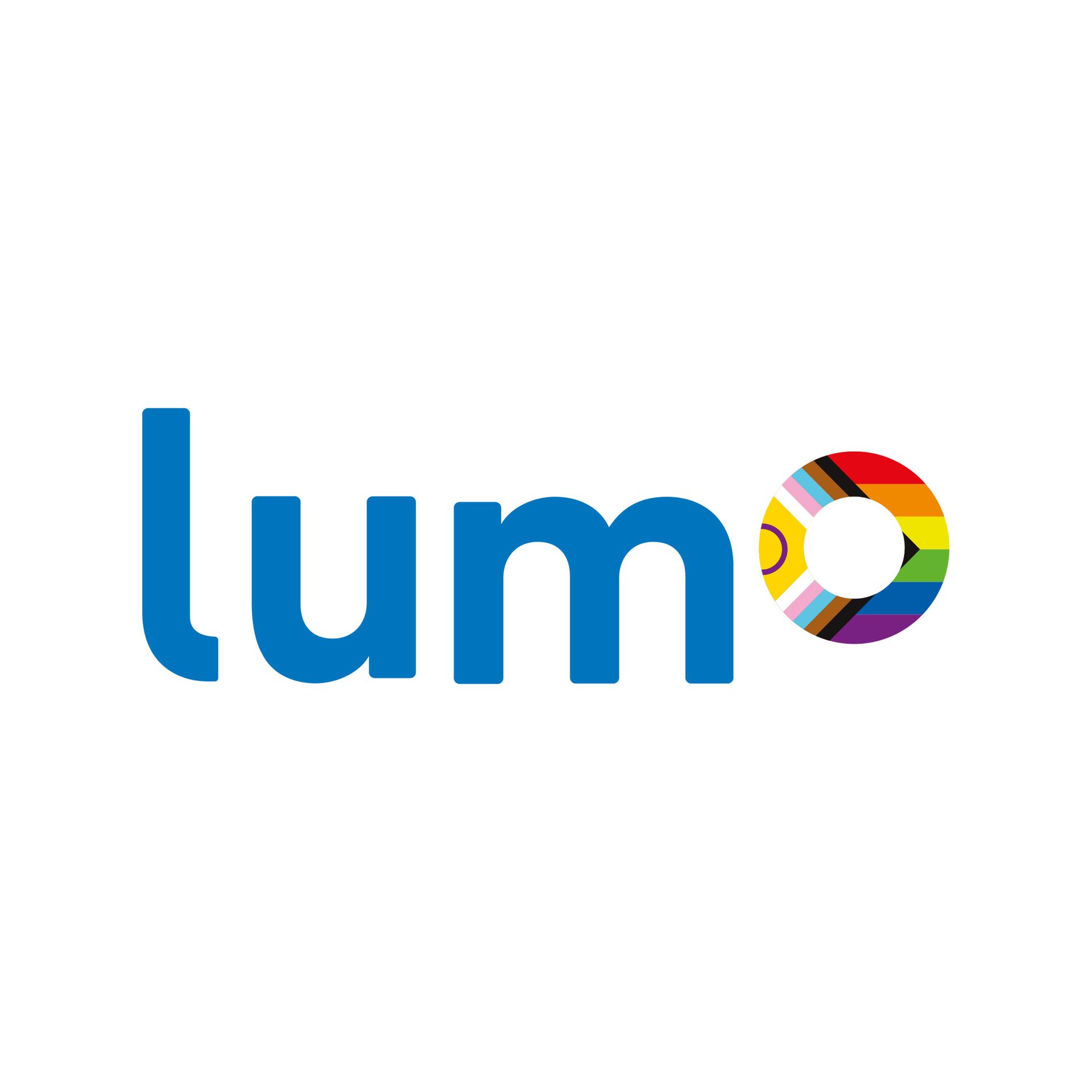 Lumo logo: blue text 