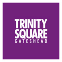 Trinity Square Gateshead logo in white text on a purple square.