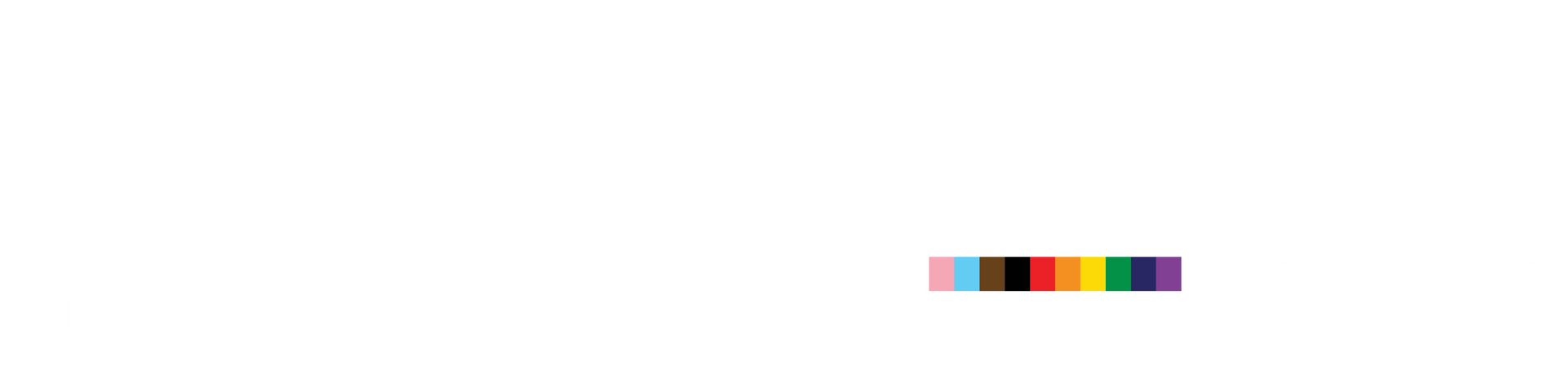 A series of horizontal color bars, rainbow-like palette.