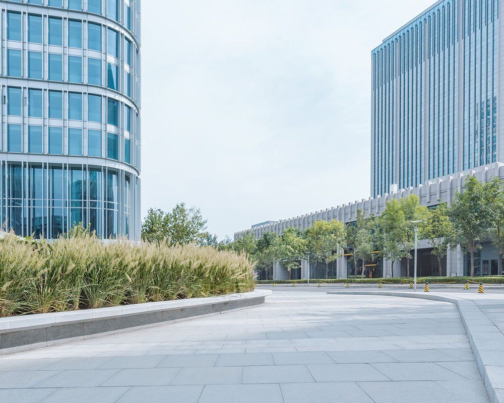 Open Space in Front of Modern Building — Miami, FL — Concrete Services Pump and Finishing Inc.