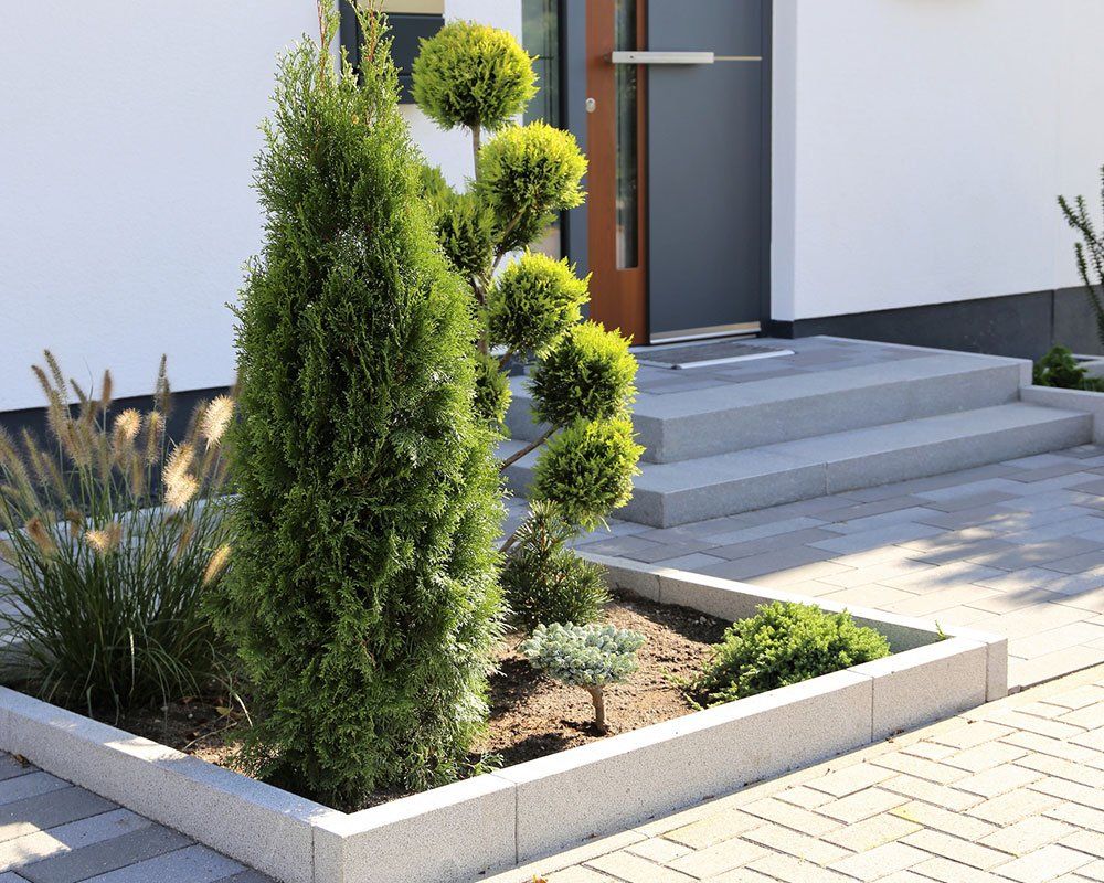 Modern Block Paving and Front Yard — Miami, FL — Concrete Services Pump and Finishing Inc.