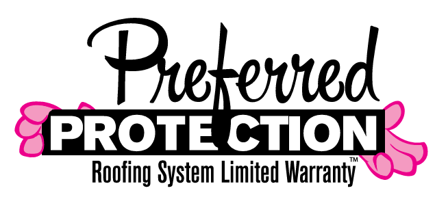 Pink Pink Panther mascot beside Owens Corning logo and the words “Preferred Contractor”