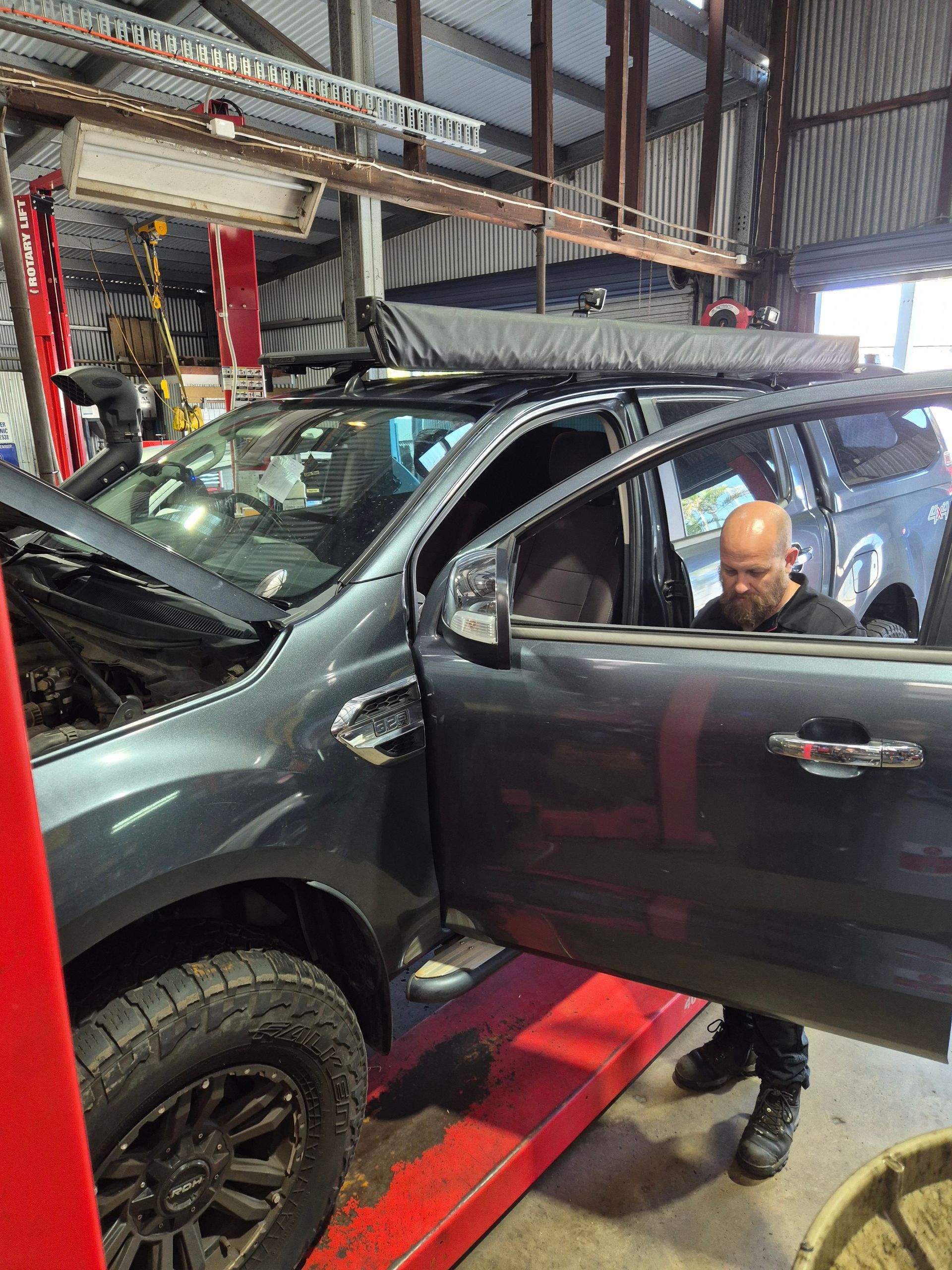 A Diesel 4x4 getting serviced at Cherry's Automotive Repairs