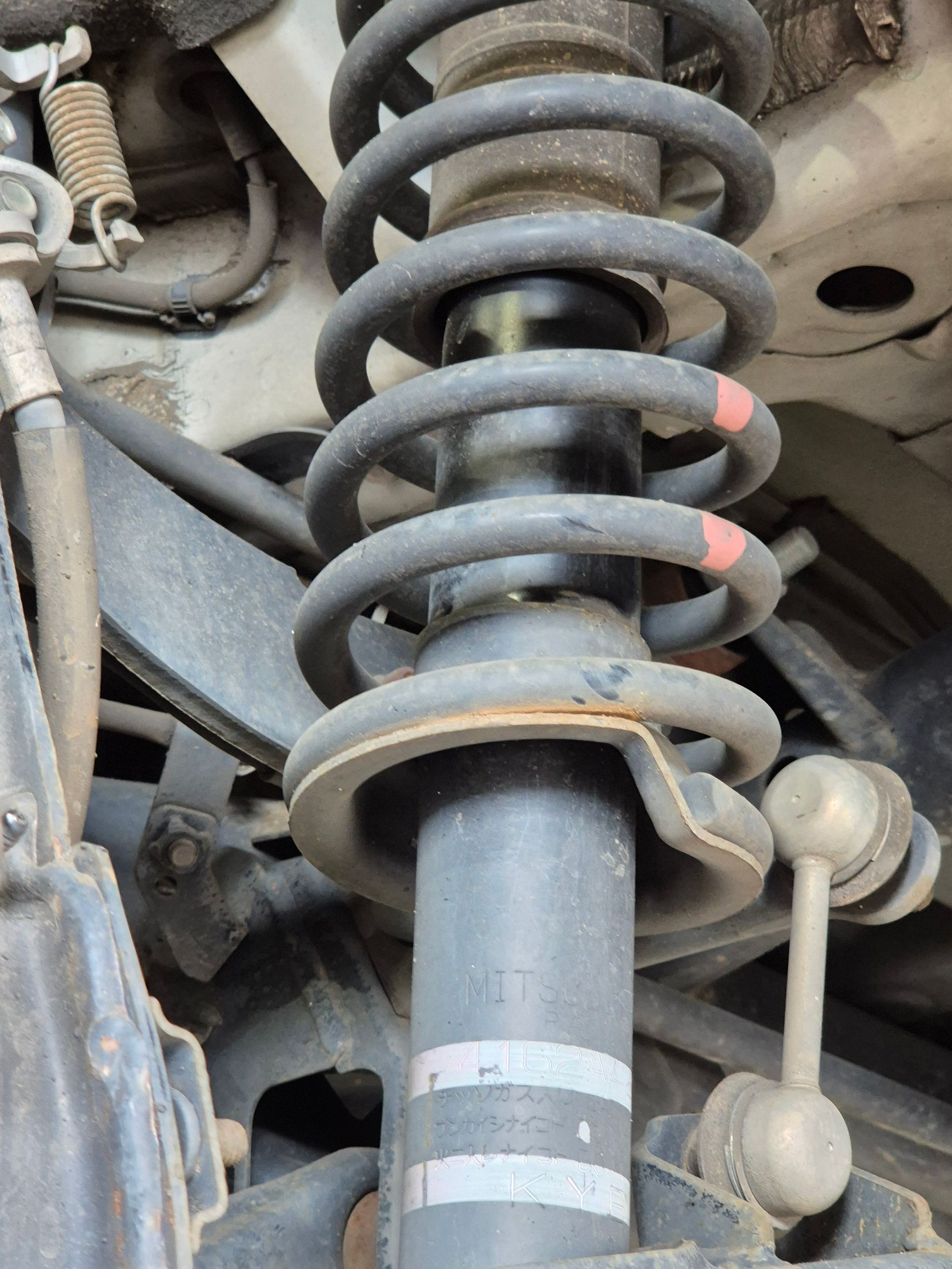 Close up of suspension