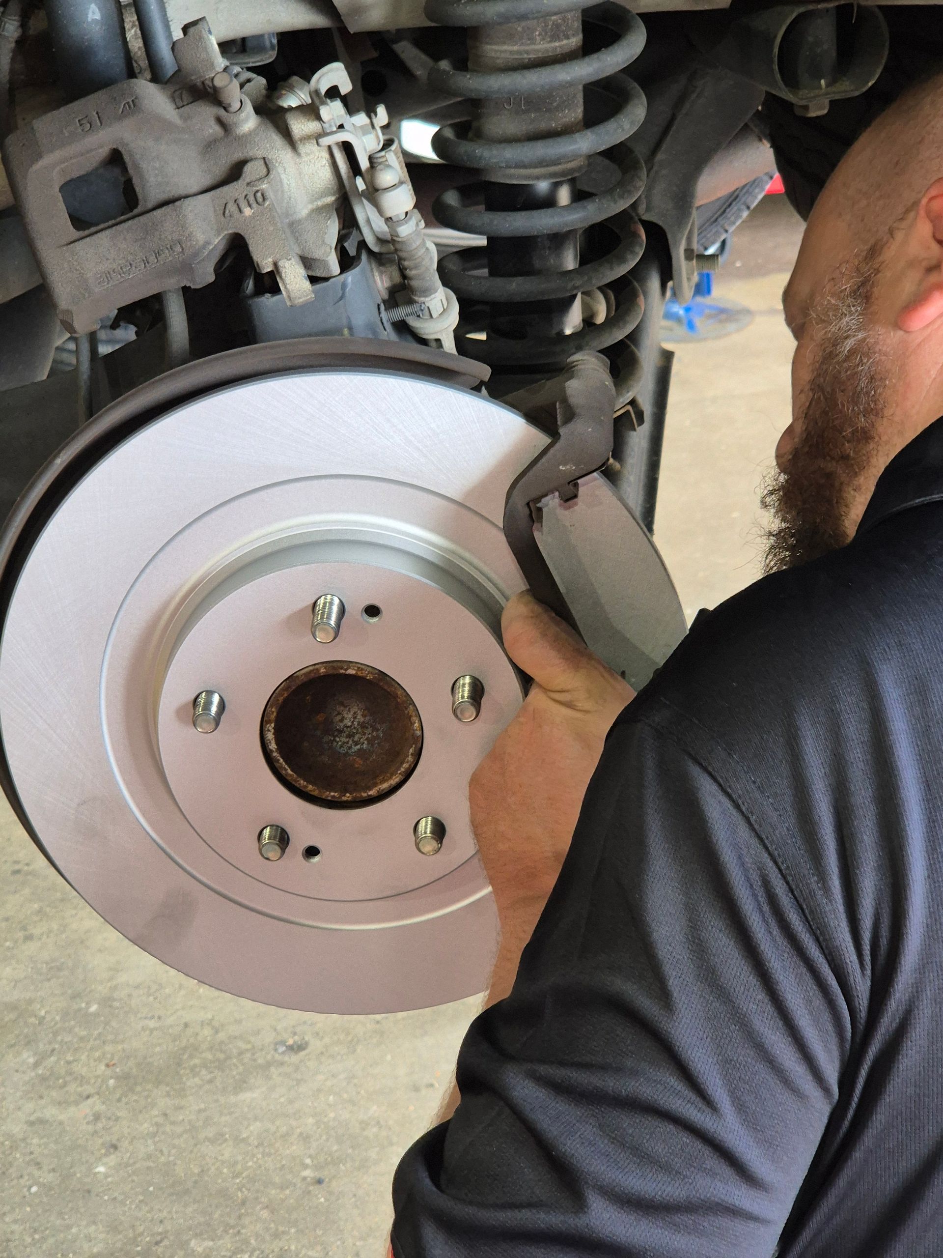 Close Up of A Car Suspension