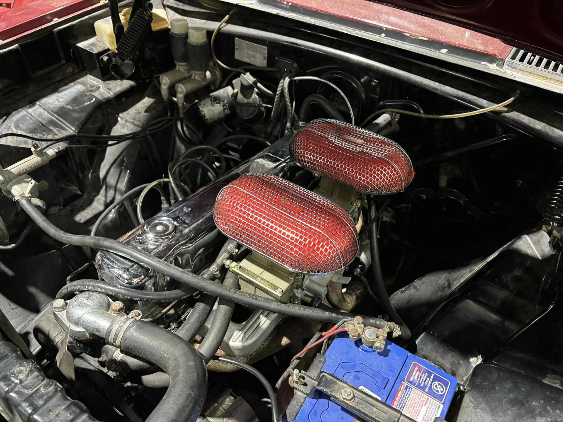 A Classic car getting repairs done
