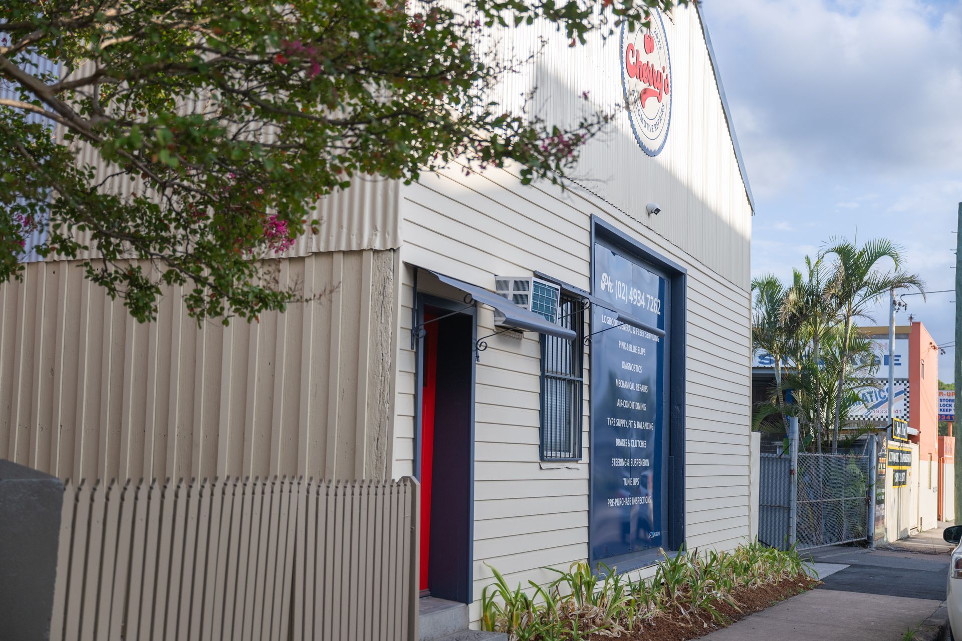 White Car Repair In Auto Repair Shop With Open Hood — Cherry's Automotive Repairs In Maitland NSW