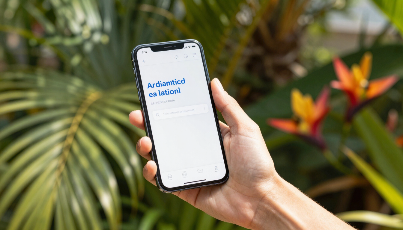 Responsive website design on a smartphone