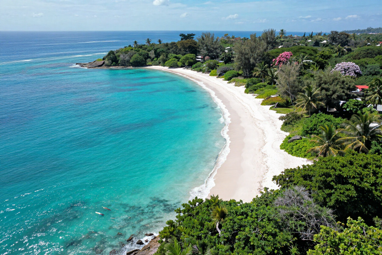 Watamu coastline aerial view
