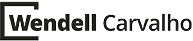 Logotipo de Wendell Carvalho em texto preto com um “C” estilizado em verde sobre fundo branco.