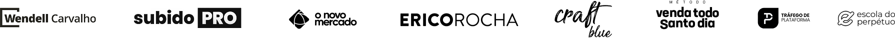 Faixa horizontal com logotipos de patrocinadores em preto sobre fundo branco, incluindo Subaru e outras marcas.