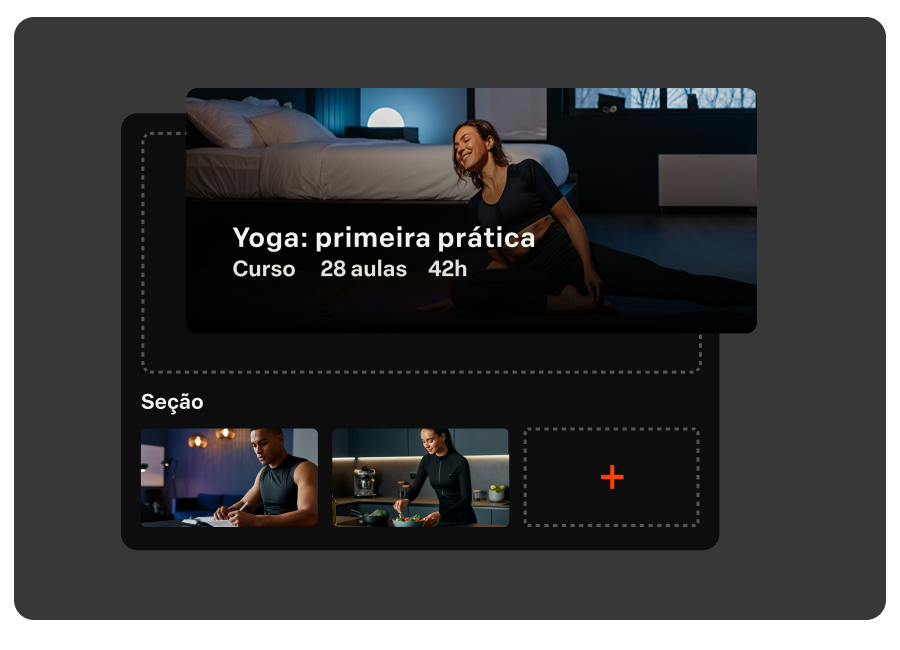 Personalização
Crie uma experiência no estilo Netflix e personalize sua Área de Membros com mais de 20 opções de estilos, incluindo trilhas, módulos, tela de acesso
e banners.