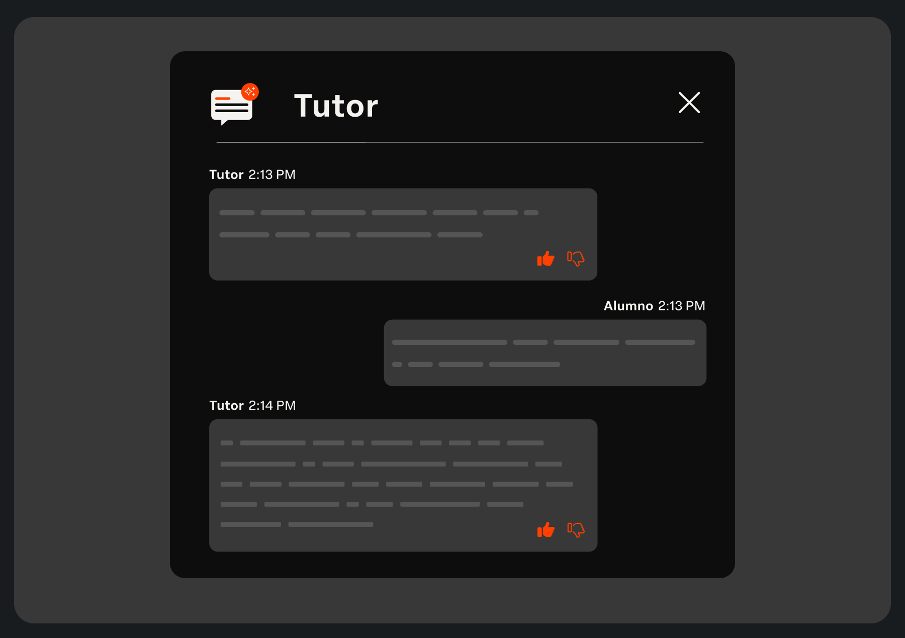Responde a tus alumnos por chat en segundos, en cualquier momento del día o de la noche, con Tutor, el asistente inteligente de las Áreas de Miembros de Hotmart.