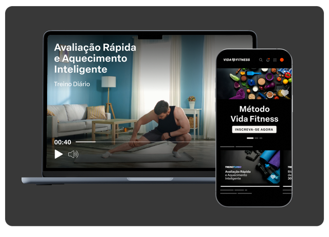 Hotmart Player
Dê aos seus clientes a liberdade de escolher assistir seu conteúdo no computador, tablet, TV ou celular. Dá até mesmo para assistir offline com
o player da Hotmart.