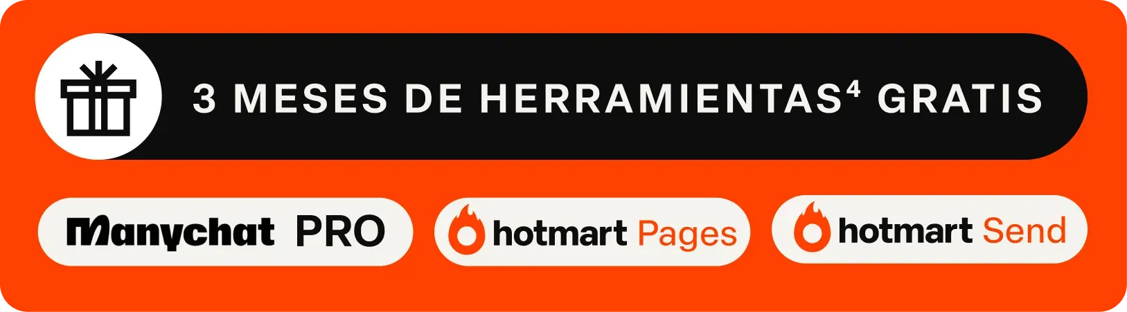 Banner laranja com a oferta 