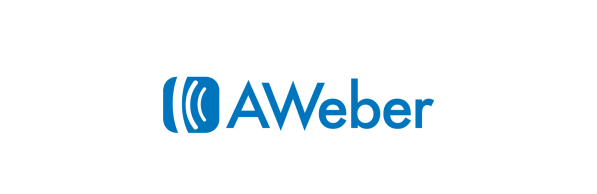 Um logotipo awber azul em um fundo branco