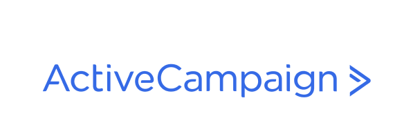 Um logotipo azul para campanha ativa em um fundo branco.