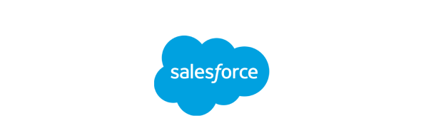 Uma nuvem azul com a palavra salesforce nela