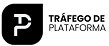 Tráfego de Plataforma logo in white on a black square icon