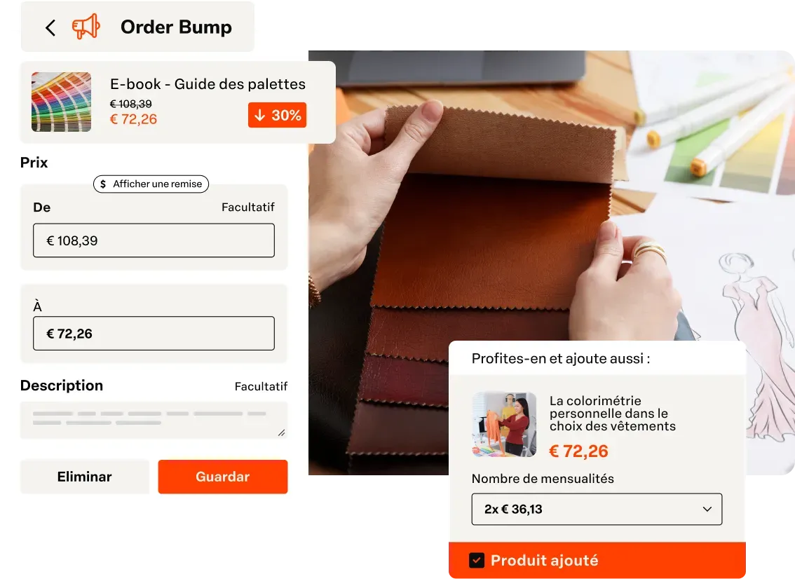 Configuration d’un Order Bump sur Hotmart et offre complémentaire affichée au checkout