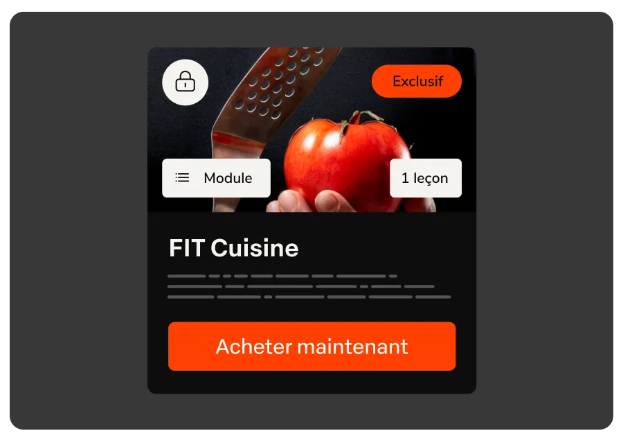 Module supplémentaire payant de la formation FIT Cuisine, outil Hotmart pour vendre plus