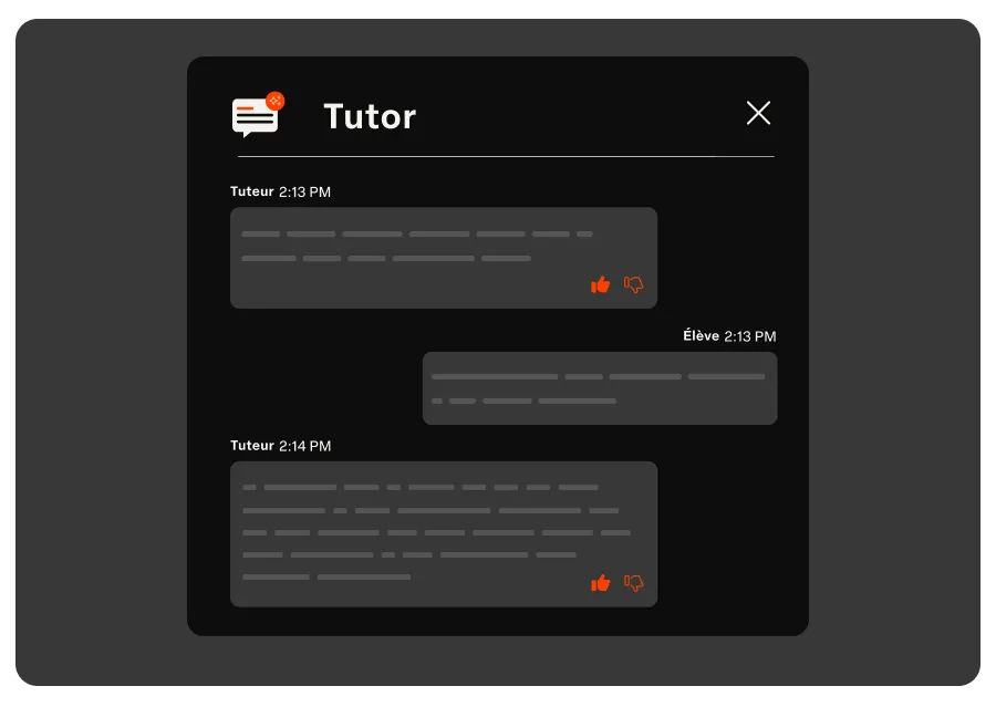 Chat de Hotmart Tutor, l’assistant intelligent qui répond aux élèves