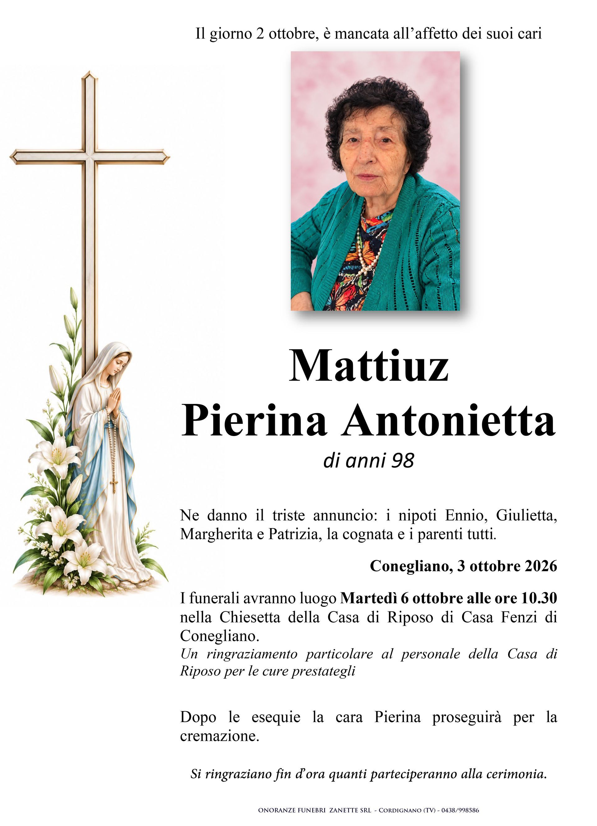 Mattiuz  Pierina Antonietta
