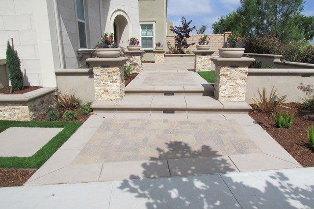Concrete Path Walk — Chino, CA — California Custom Landscape Inc.