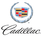 The cadillac logo is on a white background.