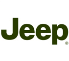 The jeep logo is green and white on a white background.