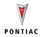 The pontiac logo is on a white background.