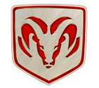 A picture of a dodge ram logo on a white background.