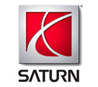 The logo for saturn is a red square with a white x on it.