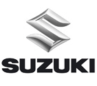 The suzuki logo is on a white background.