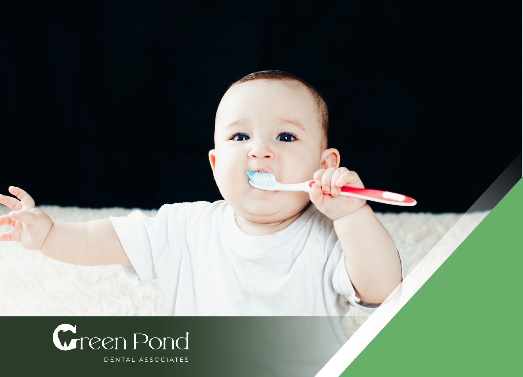 A baby is brushing his teeth with a toothbrush.