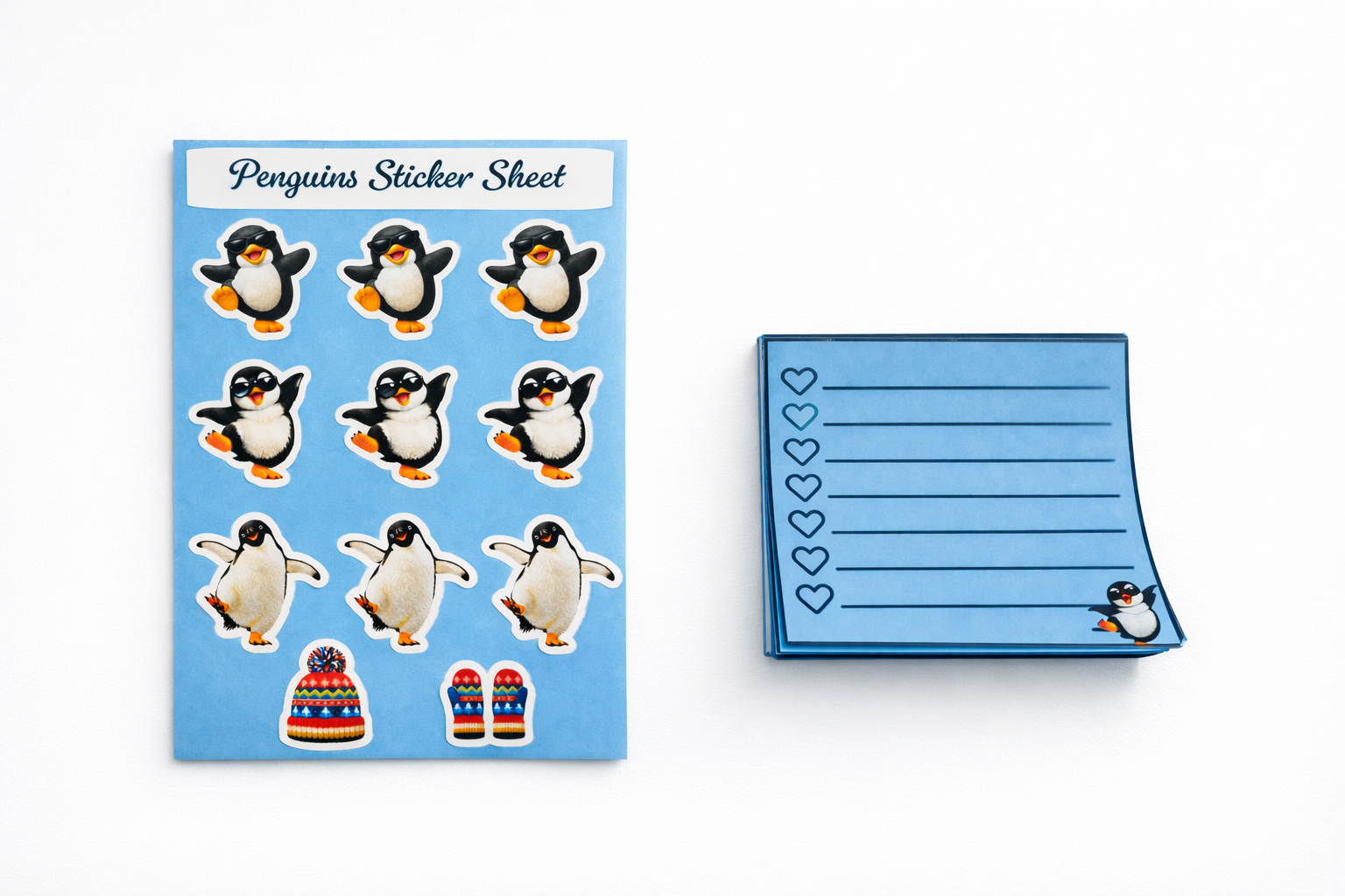 Sticker Sheet and Notepad Set