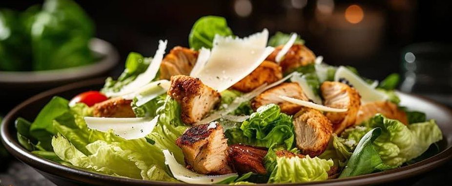 Caesar Salad with Cheese and Croutons