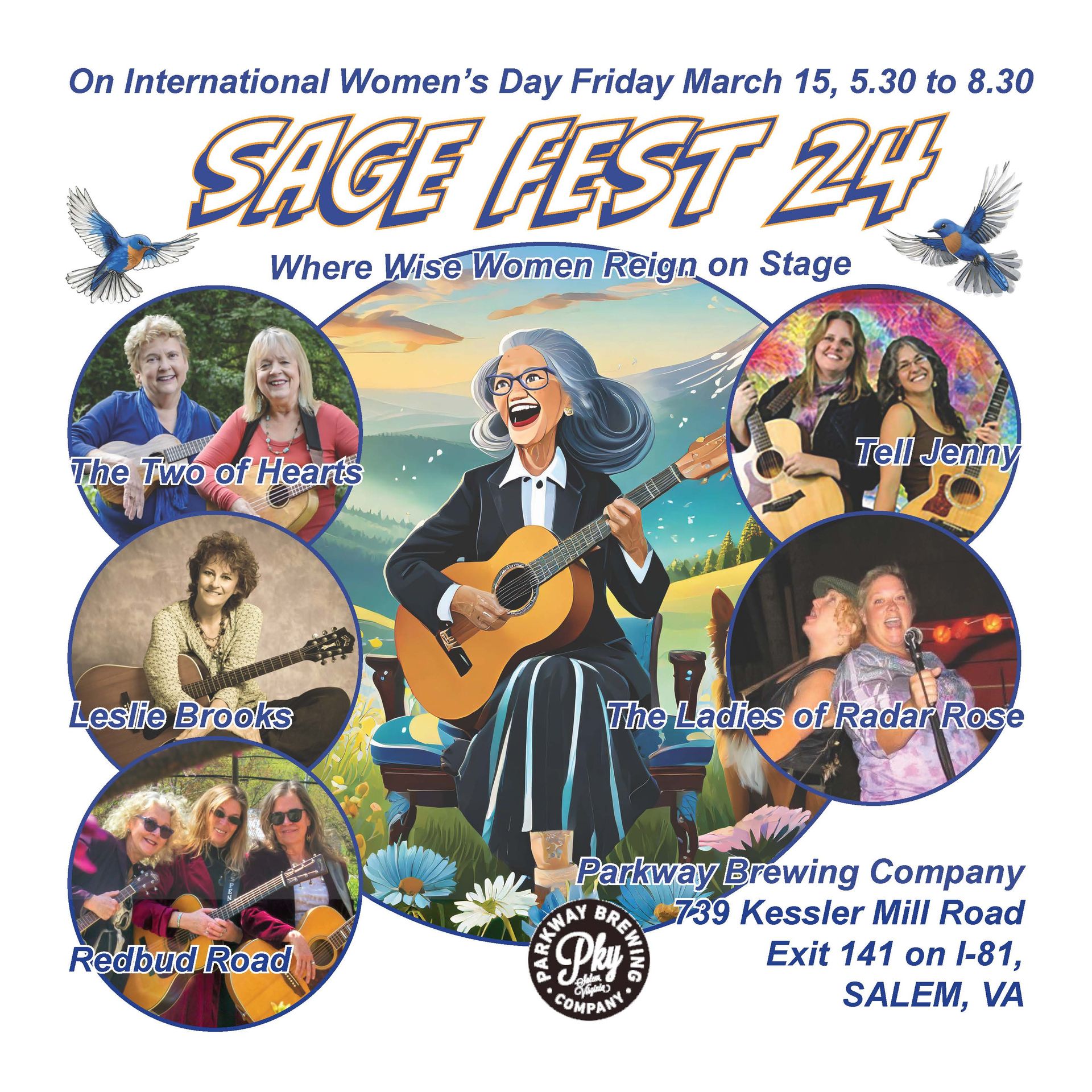 An advertisement for sage fest 24 on international women 's day