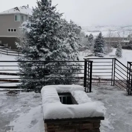 Custom fabricated horizontal metal railing by 83MetalCraft, LLC in Boise Idaho