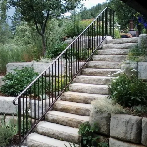 staircase railings metal fabricated by 83MetalCraft LLC